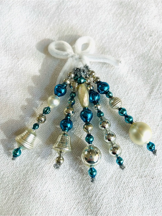 Vintage repurposed Other - Mini Vintage Repurposed  holiday Christmas ornaments, mercury Glass bead icicle